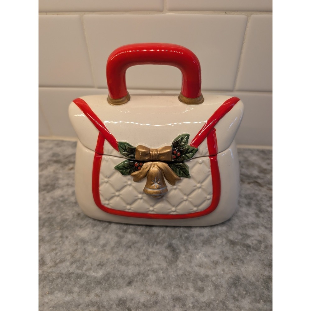 David's Cookies Ceramic Purse Shaped cookie‎ jar